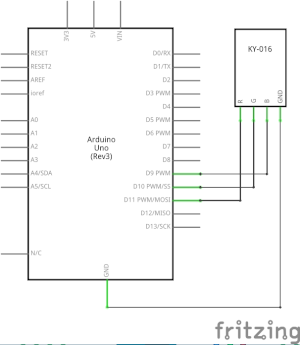 Esquema eléctric led rgb smd