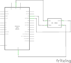 Esquema elèctric connexió HC-SR04
